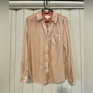 Anthropologie velvet blouse